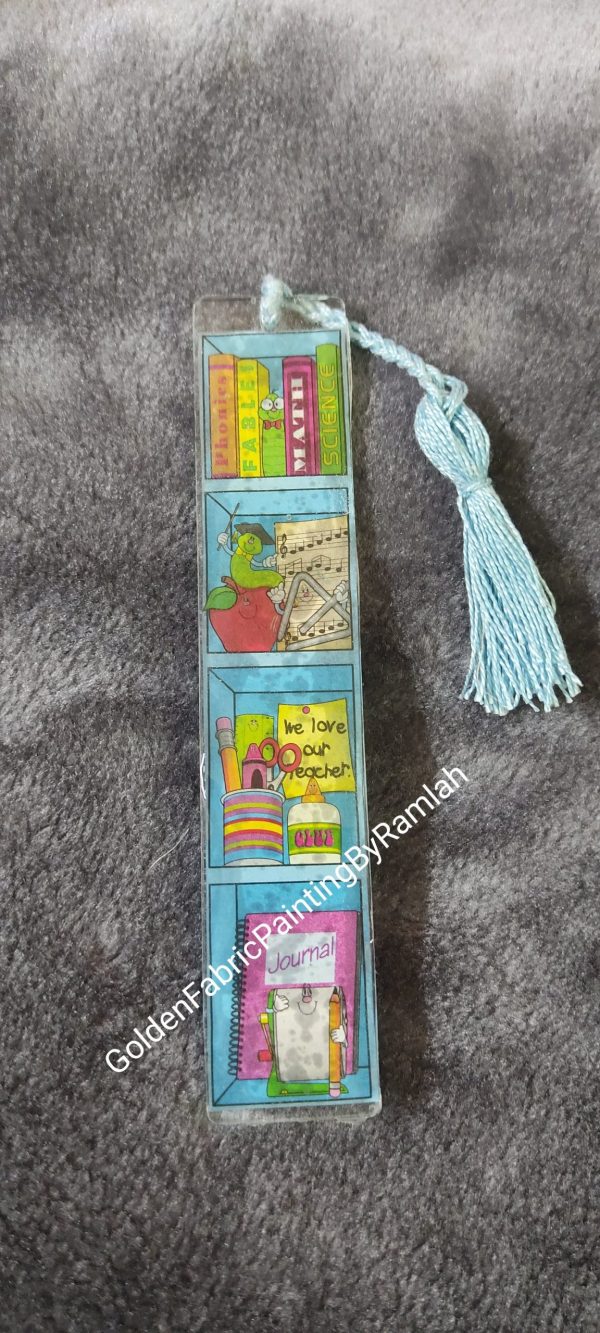 Resin / Fluid Art Customizable / Colorful / Washable Rectangular Style Book Marks