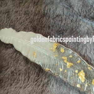 fluid art feather style bookmark