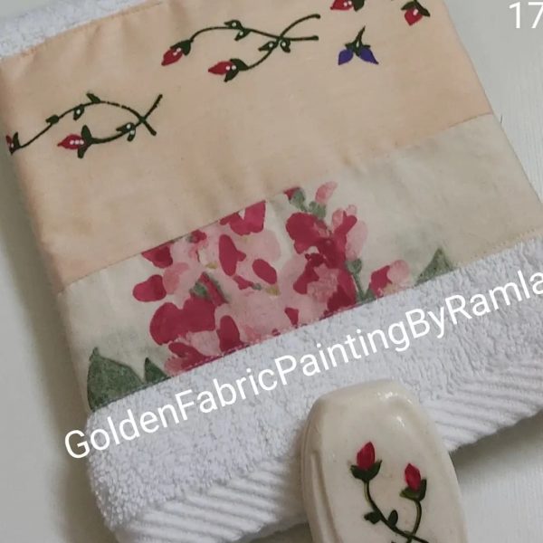 Hand Painted Customizable / Washable / Colorful Towel and Soap Sets