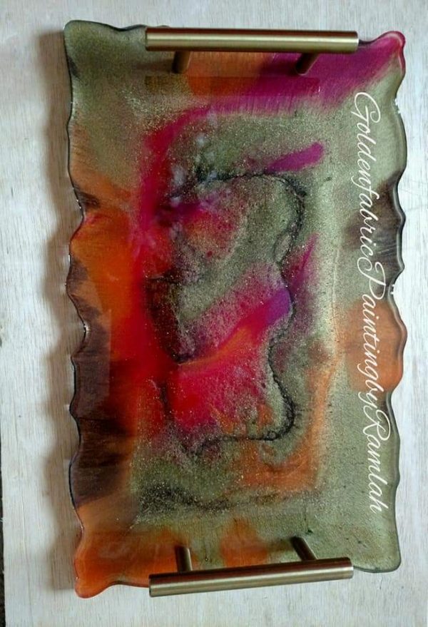 Fluid Art Colorful / Washable / Customizable Trays