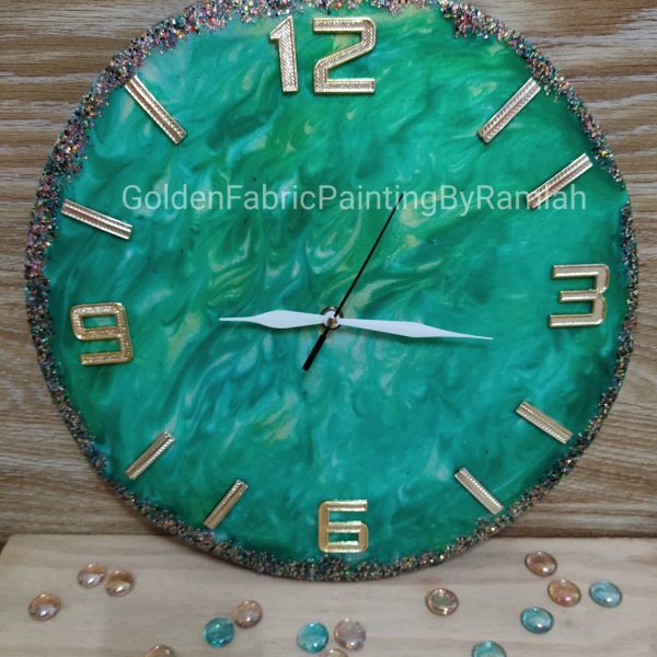 MDF Board/ Resin / Fluid Art Based / Customizable / Colorful Wall Clocks