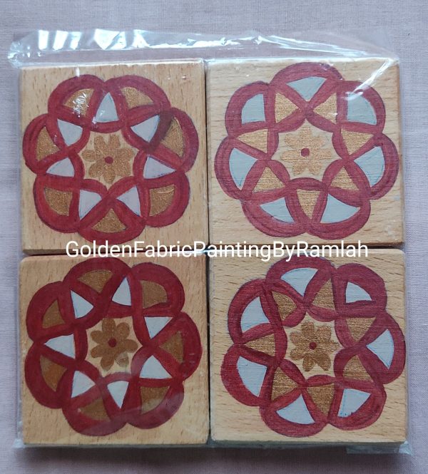 Hand Painted Customizable / Colorful Wooden Tea Coasters