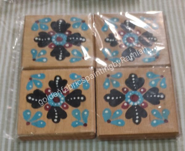 Hand Painted Customizable / Colorful Wooden Tea Coasters