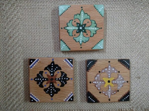 Hand Painted / Customizable / Colorful Wooden Magnets