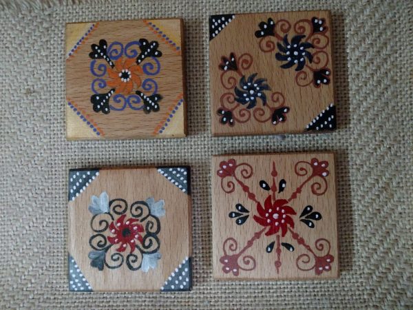 Hand Painted / Customizable / Colorful Wooden Magnets