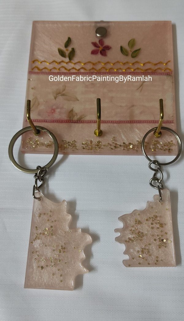 Resin / Fluid Art Waterproof / Customizable / Colorful Key Holder with Keychains