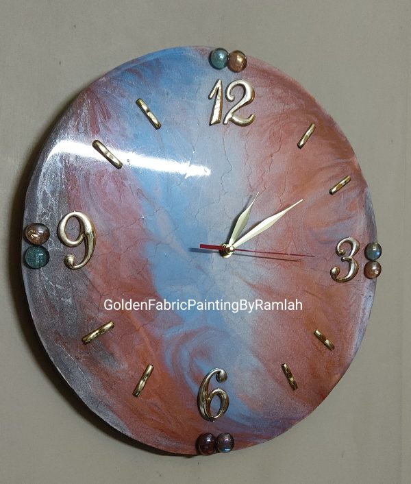 MDF Board/ Resin / Fluid Art Based / Customizable / Colorful Wall Clocks