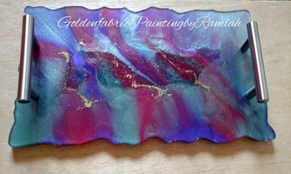 Fluid Art Colorful / Washable / Customizable Trays