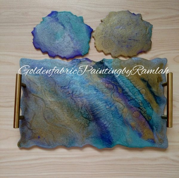 Fluid Art Colorful / Washable / Customizable Trays