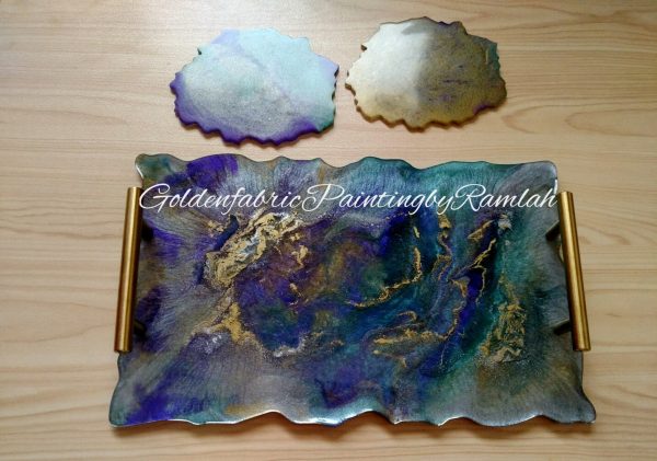 Fluid Art Colorful / Washable / Customizable Trays