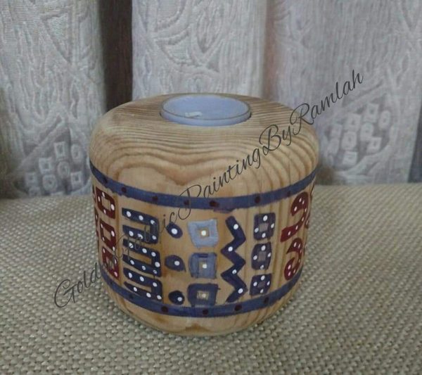 Hand Painted (Cylinder Shaped) Customizable Candle Stands