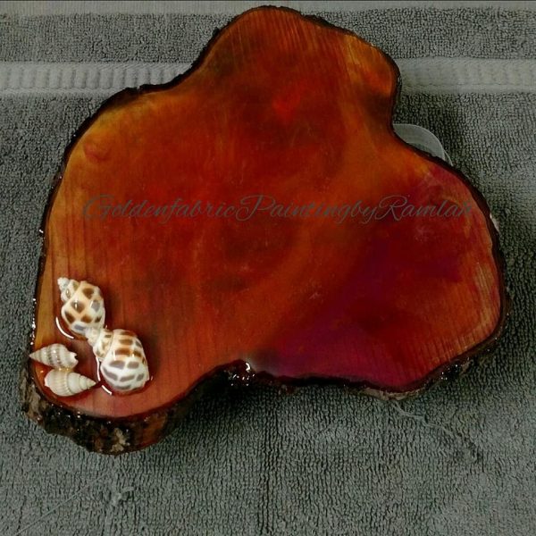 Fluid Art, Wooden Hand Painted, Waterproof, Customizable Hot Pots and Tea Coasters