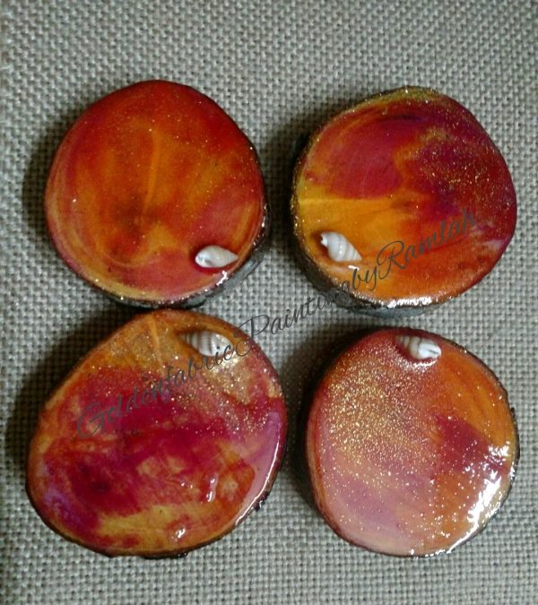 Customizable / Waterproof/ Colorful Resin / Fluid Art Based Tea Coasters