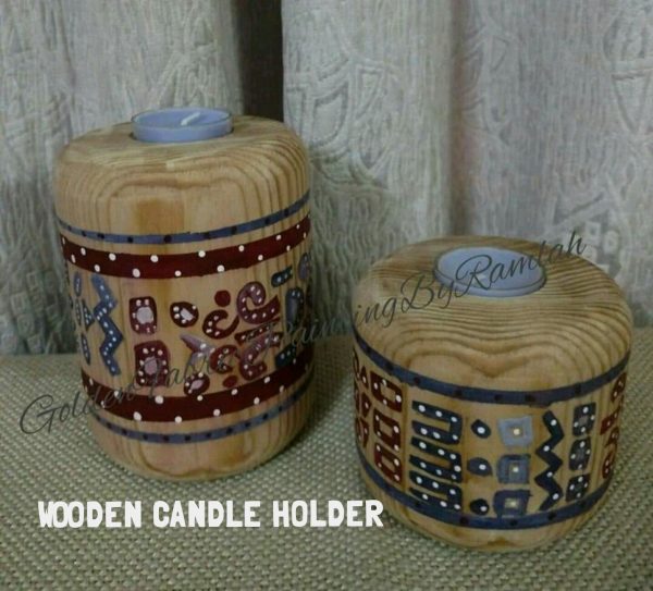 Hand Painted (Cylinder Shaped) Customizable Candle Stands