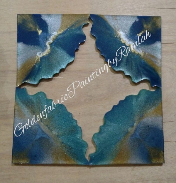 Customizable / Waterproof/ Colorful Resin / Fluid Art Based Tea Coasters