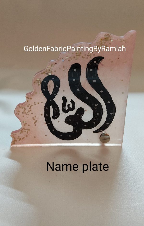 Fluid Art Based Customizable Hand Painted Name Plates