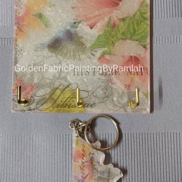 Resin / Fluid Art Waterproof / Customizable / Colorful Key Holder with Keychains