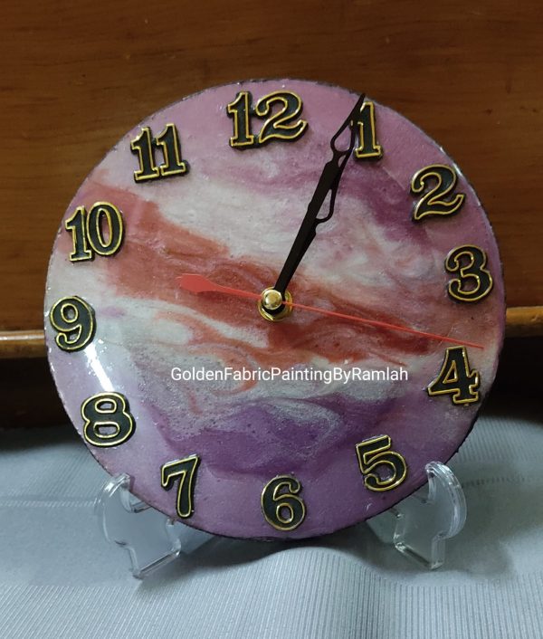 MDF Board/ Resin / Fluid Art Based / Customizable / Colorful Wall Clocks