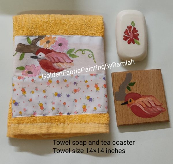 Face Towels With Soaps & Coasters