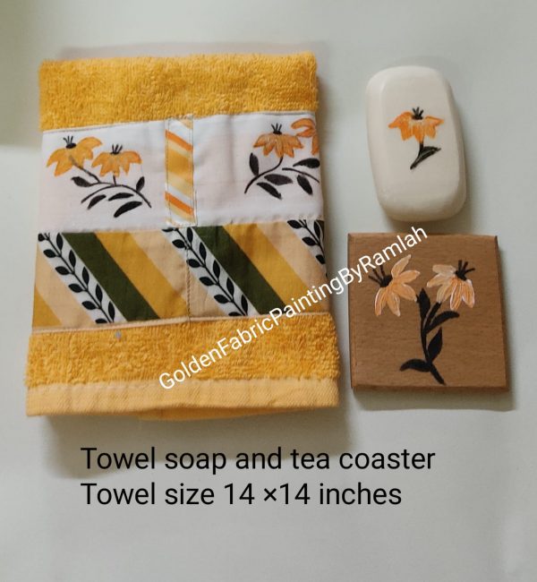 Face Towels With Soaps & Coasters