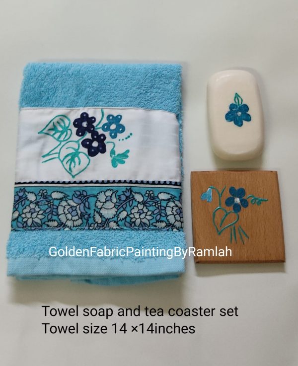 Face Towels With Soaps & Coasters