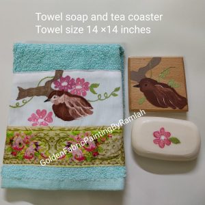 Face Towels With Soaps & Coasters