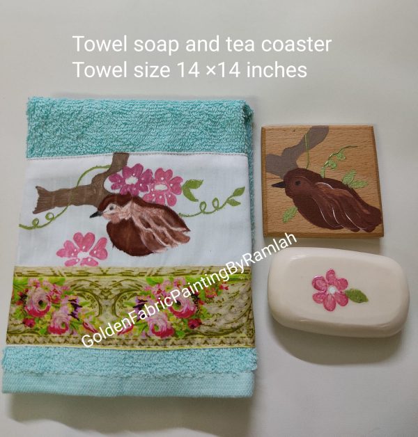 Face Towels With Soaps & Coasters