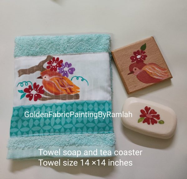 Face Towels With Soaps & Coasters