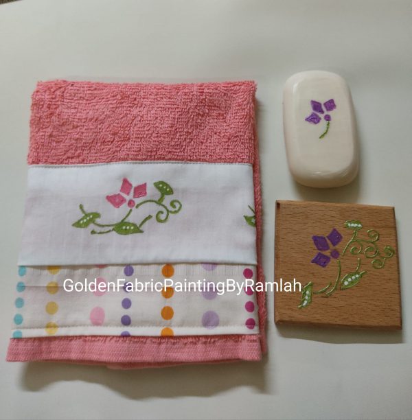 Face Towels With Soaps & Coasters